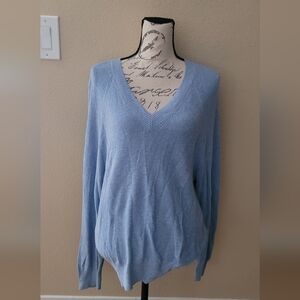 Banana Republic Soft Blue V-Neck Sweater